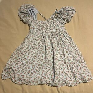 Floral Dress with Puff Sleeves